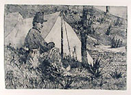 GIOVANNI FATTORI, Accampamento, etching
